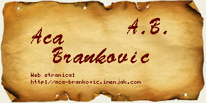 Aca Branković vizit kartica